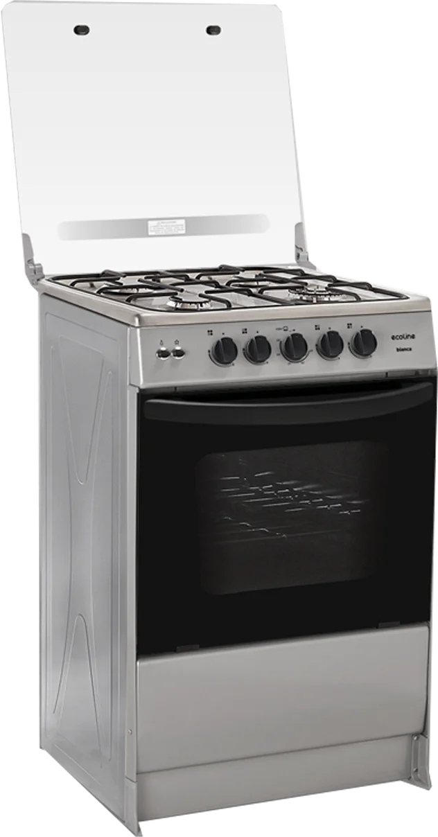COCINA A GAS ECOLINE 24″ BIANCA 4 HORNILLAS – SILVER