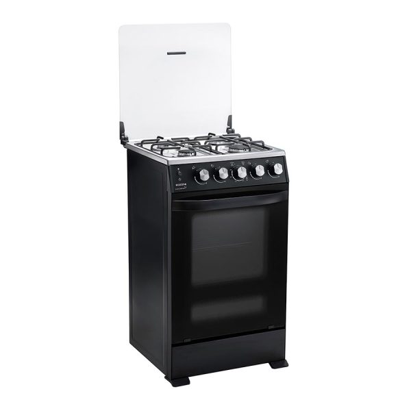 COCINA A GAS ECOLINE 21″ LUCIANA WONDER 4 HORNILLAS – GRILL – NEGRO MATE - Imagen 2