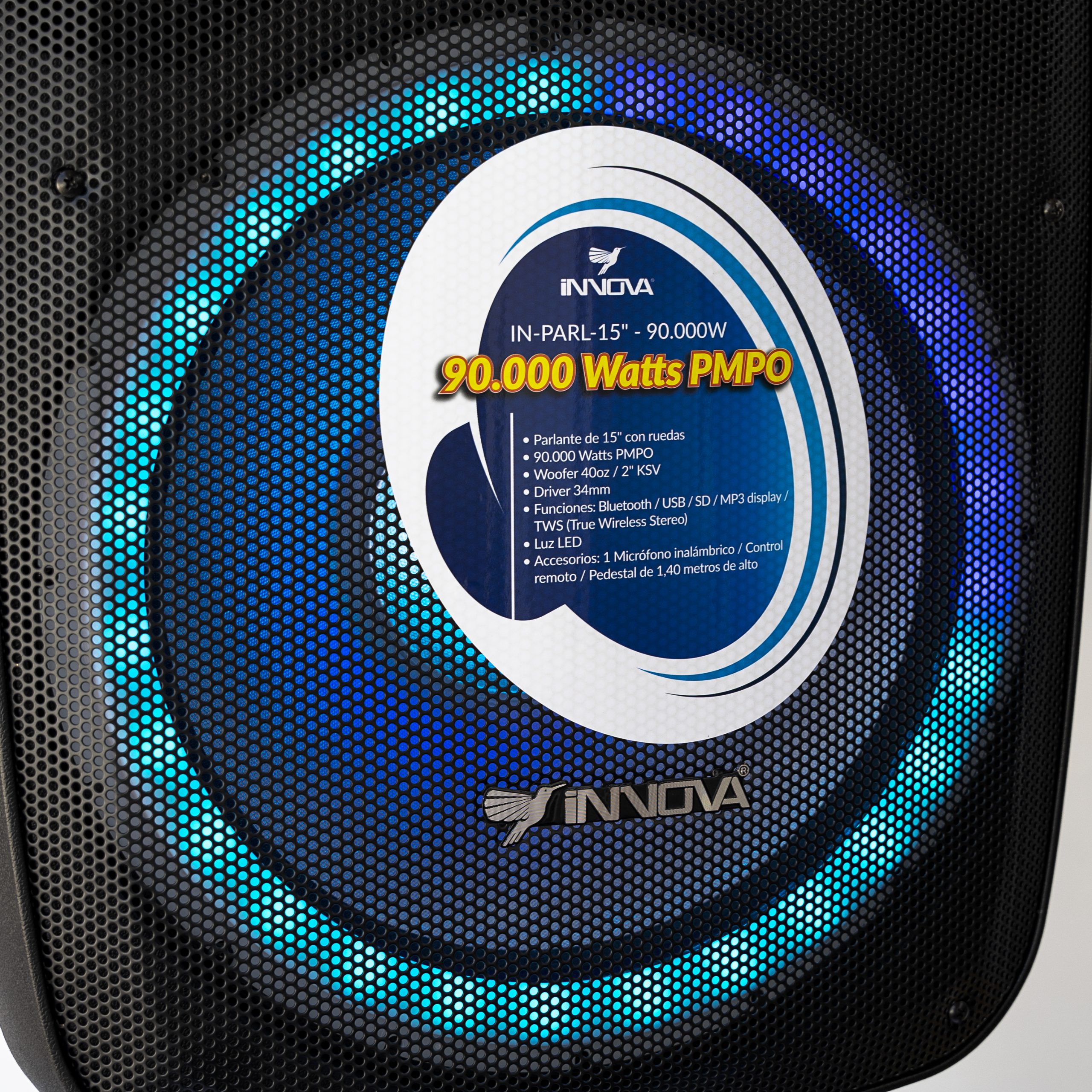 PARLANTE INNOVA 90.000W CON LUCES LED - Imagen 6