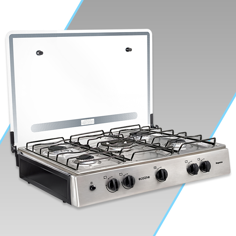 COCINETA RAGAZZA 5Q C/T INOX PLUS EC ECOLINE NEGRO TF